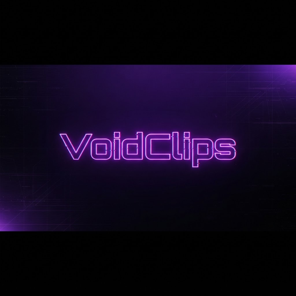 VoidClips neon wordmark
